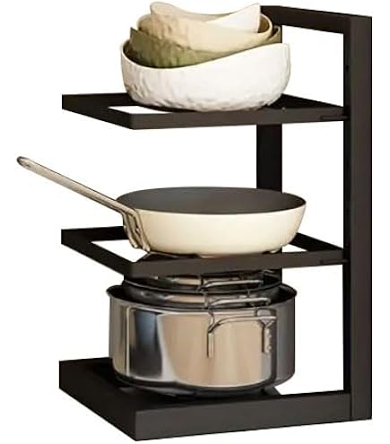 Amazon｜パンラック 3段 Kitchen furniture BOW 収納棚 鍋 収納